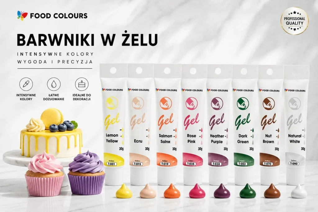Barwniki w żelu Food Colours - pełny asortyment w sklepie internetowym ColorCake.pl