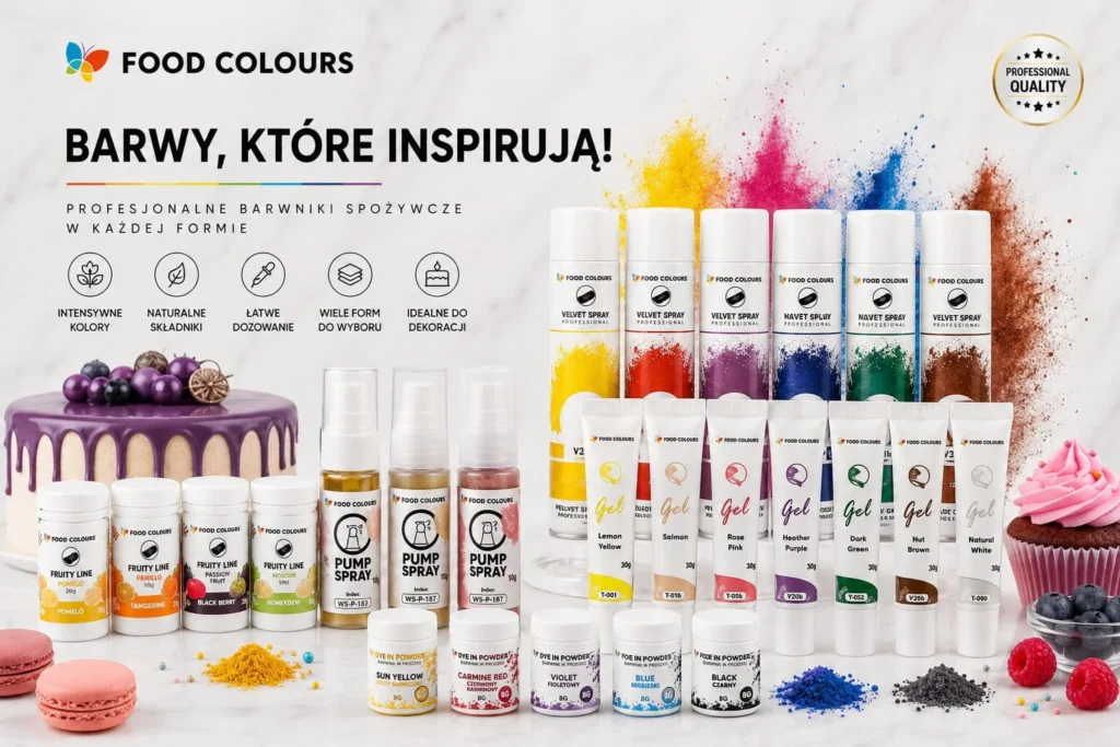 Barwniki spożywcze Food Colours - pełny asortyment w sklepie internetowym ColorCake.pl