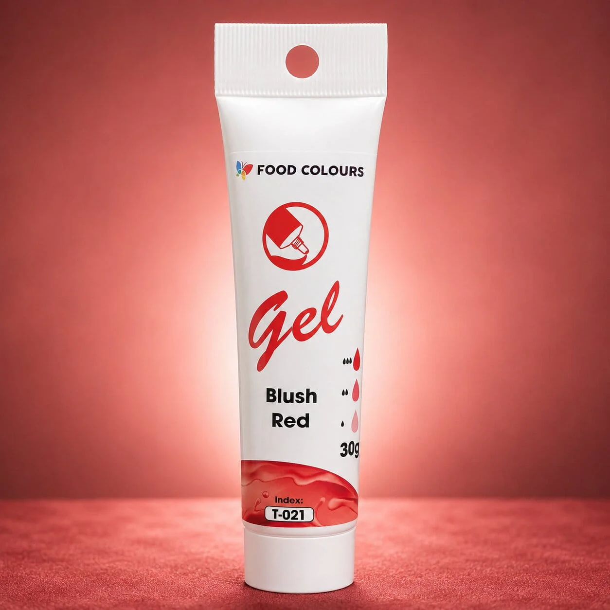 Blush Red barwnik w żelu - tubka 30g Food Colours 1 Blush Red barwnik w żelu 30g tubka od Food Colours - sklep internetowy Colorcake.pl