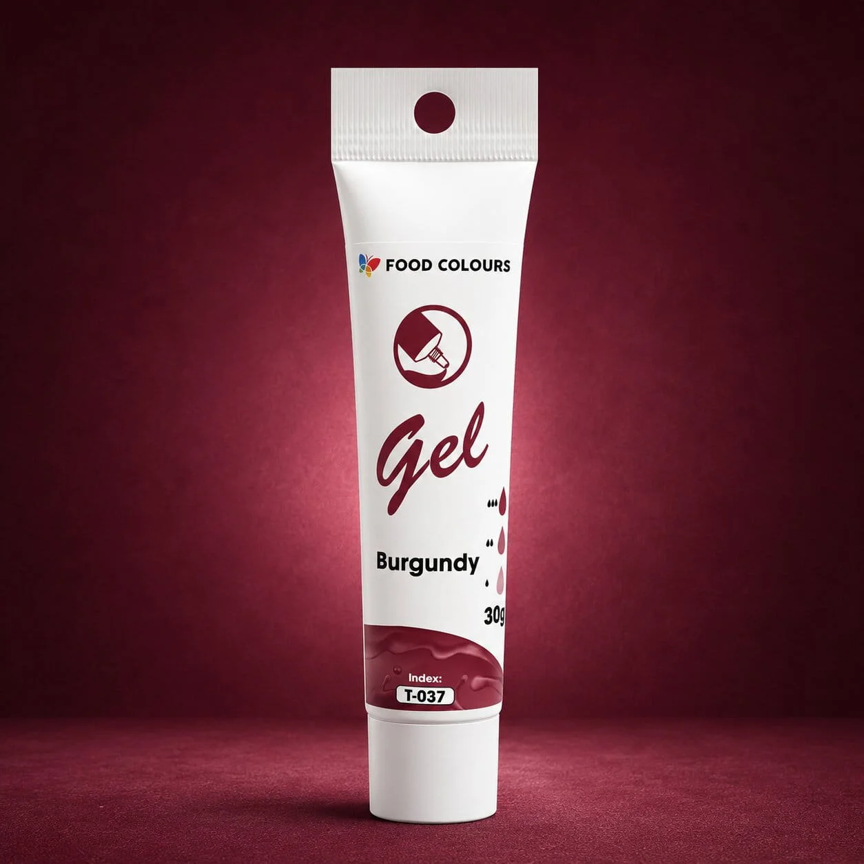 Burgundy barwnik w żelu - tubka 30g Food Colours 1 Burgundy barwnik w żelu 30g tubka od Food Colours - sklep internetowy Colorcake.pl