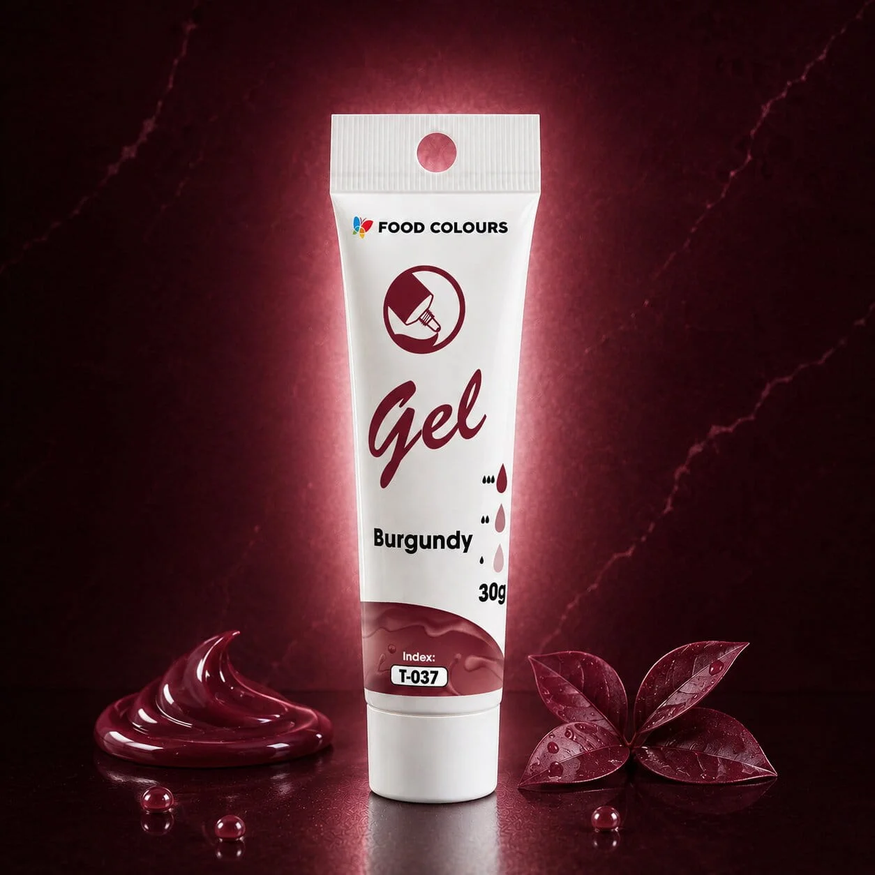 Burgundy barwnik w żelu - tubka 30g Food Colours 2 Purpurowy barwnik cukierniczy w żelu 30g w tubce - Food Colours - sklep internetowy Colorcake.pl